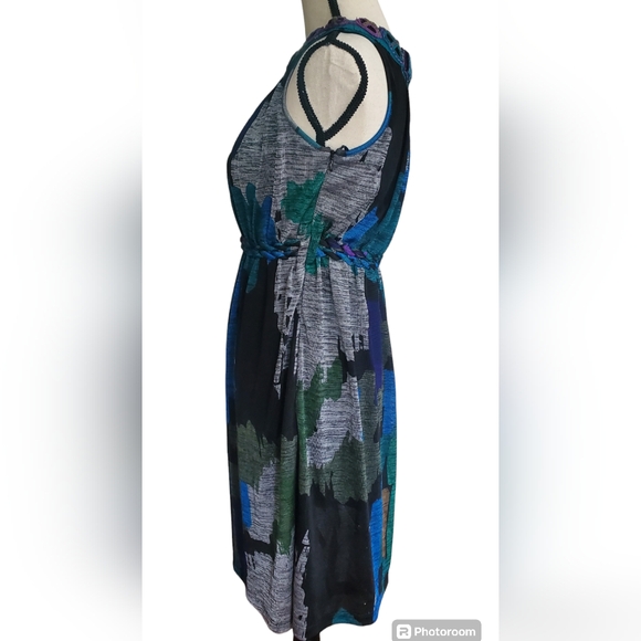 Anthropologie Ranna Gill Multi Color Beaded Braided Belt Dress XS - Picture 6 of 8